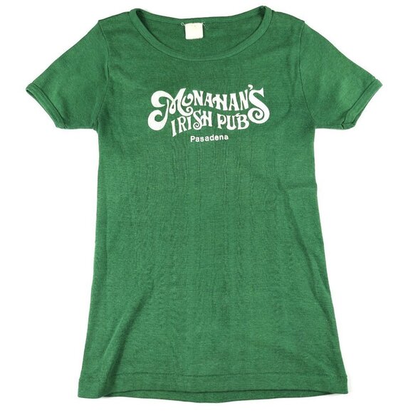 Vintage Monahan's Irish Pub Pasadena Single Stitch Graphic T-Shirt XS - Picture 1 of 5